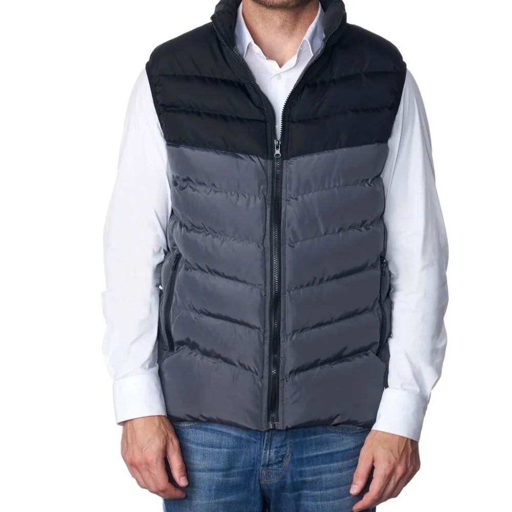 Men's AlpineSwiss Mens Lightweight Down Puffer XL Color Block Chevron